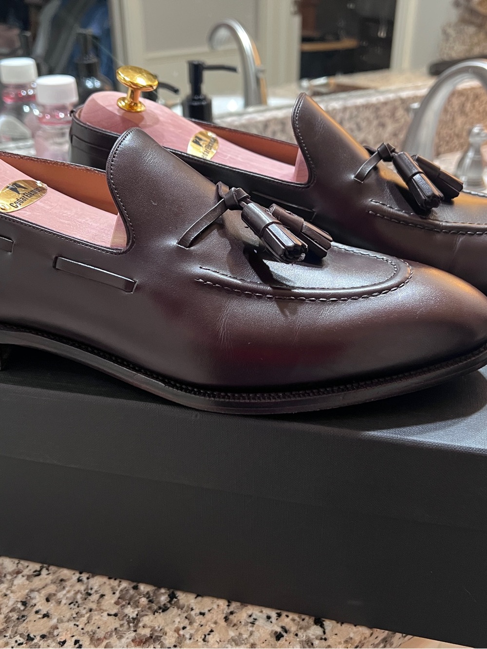 Tlb Mallorca Artista 144 Men's Boxcalf Brown Dress Tassel Loafers - Nice View 2